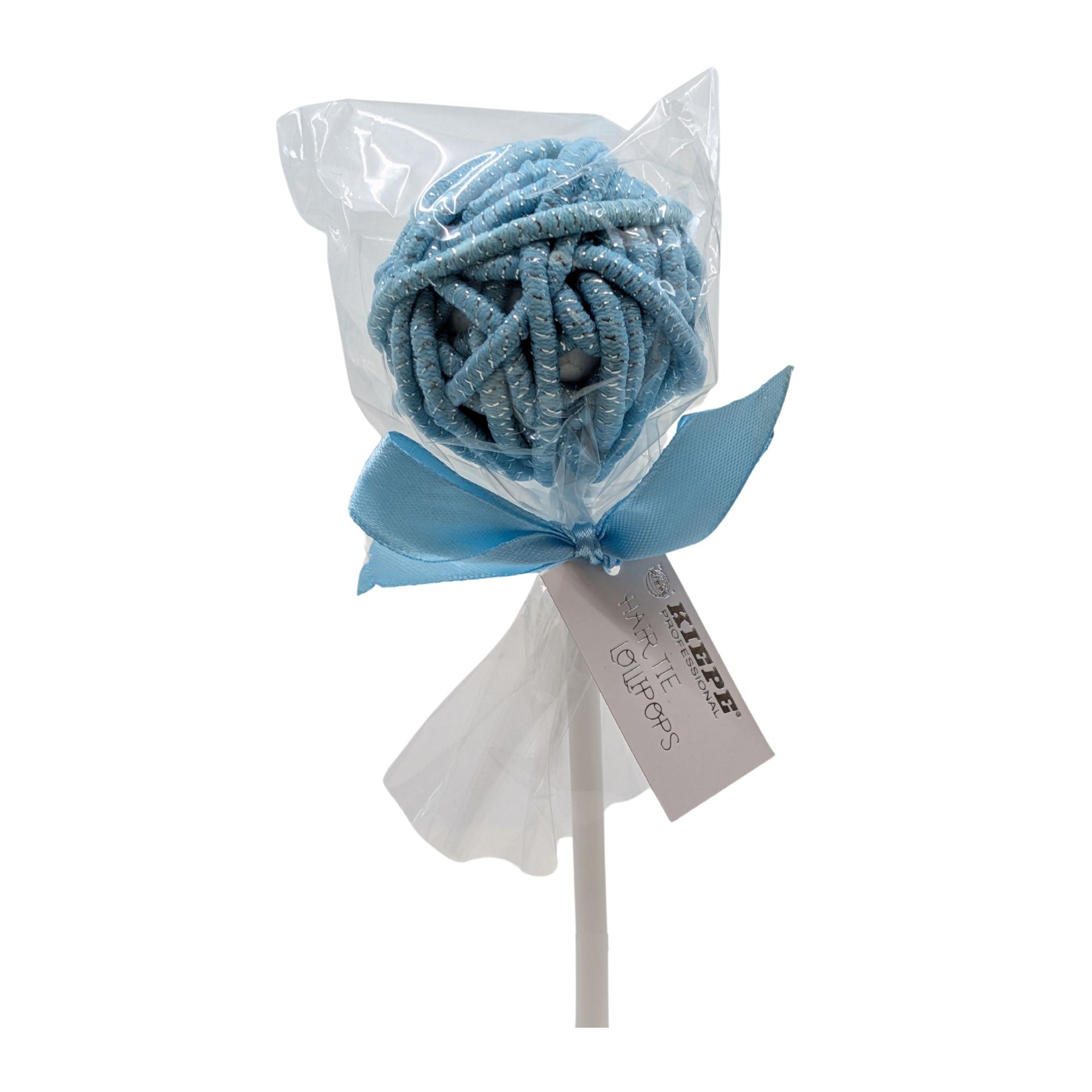 Kiepe - Glitter Hair Ties Lollipop Blue (Pack of 24)