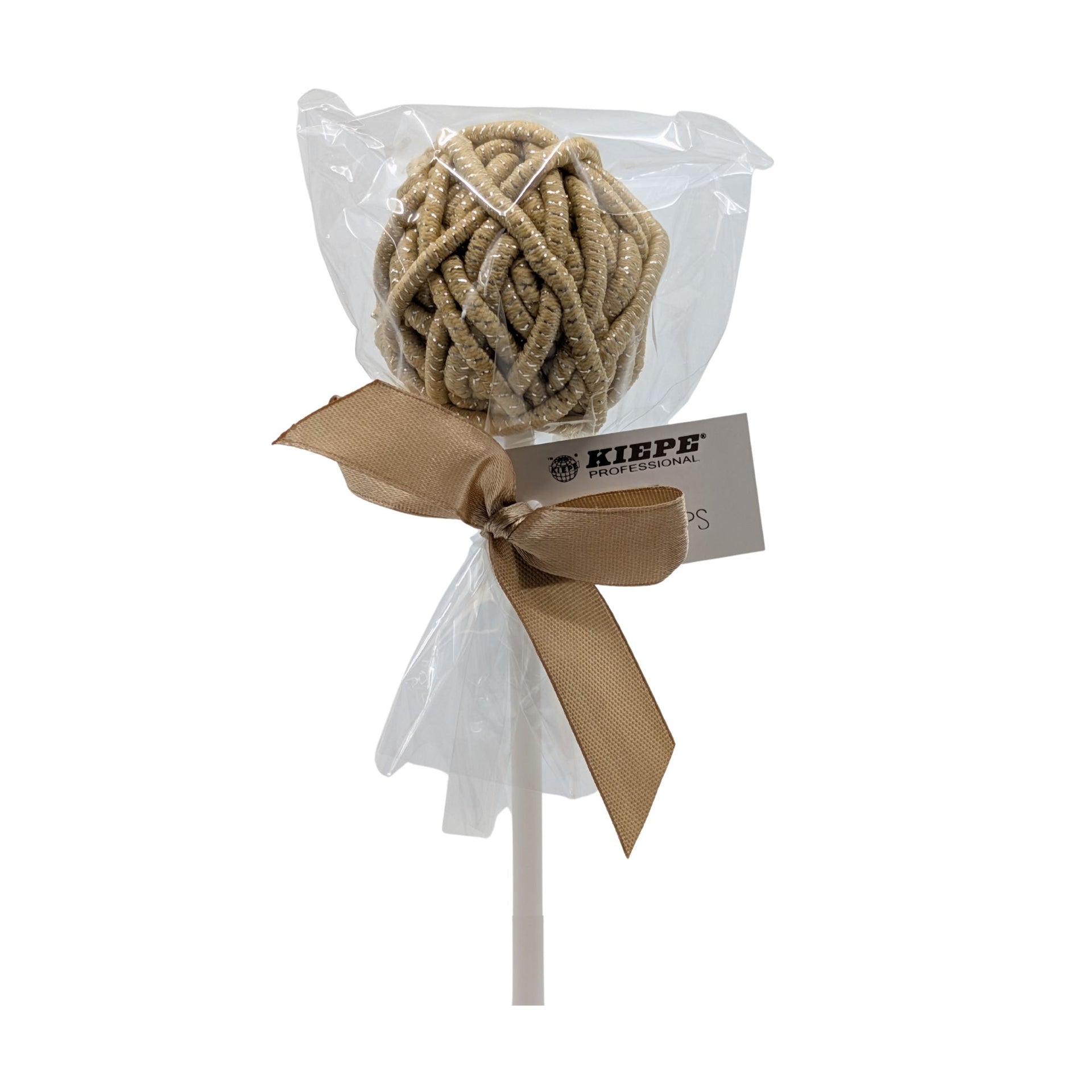 Kiepe - Glitter Hair Ties Lollipop Beige (Pack of 24)