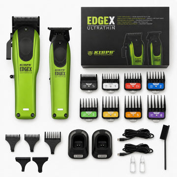 Kiepe - Professional Edge X Ultrathin Clipper & Trimmer Set - Lime Green