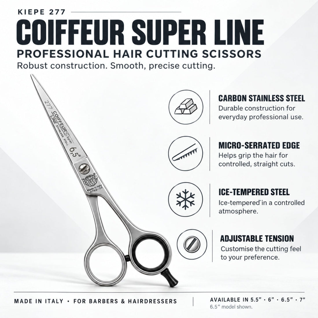 Kiepe - 277 Coiffeur Super Scissors 6.5 Inch (17cm)